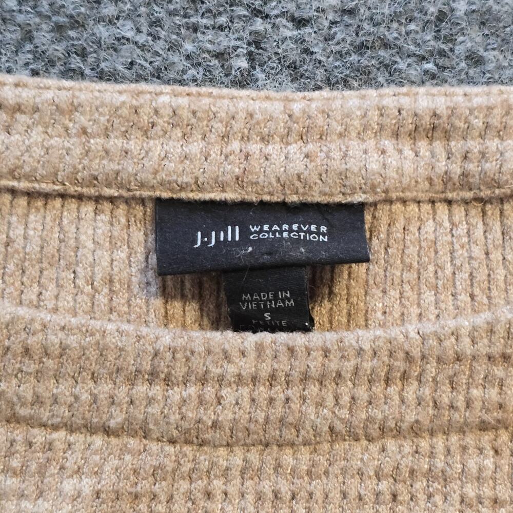 J Jill Sweater Womens Size Small Tan Thermal Wearever Long Sleeve Capsule Casual - Picture 4 of 9